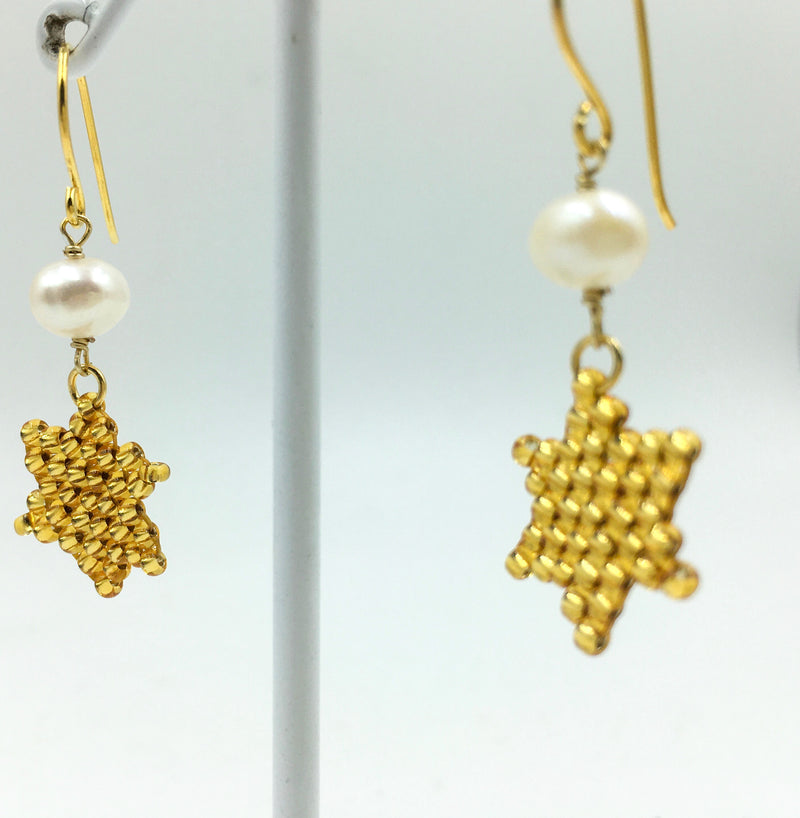 Pearl Star Earrings
